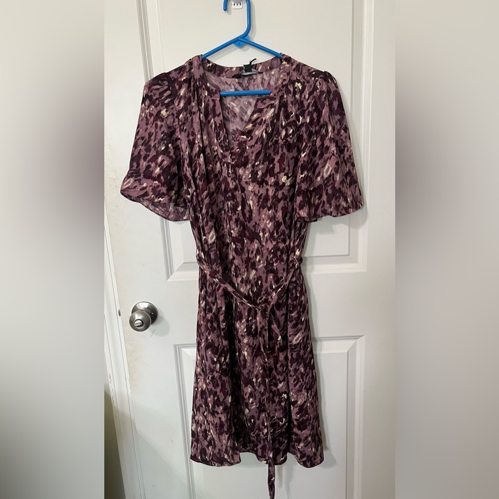 Market & Spruce Purple Patterned Dress new small